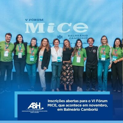 Inscrições abertas para o VI Fórum MICE, que acontece em novembro, em Balneário Camboriú