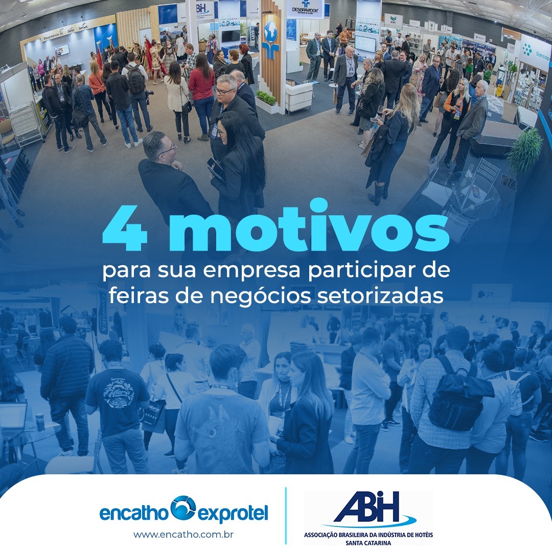 feiras de negócios Encatho e Exprotel