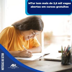 MTur tem mais de 2,5 mil vagas abertas em cursos gratuitos