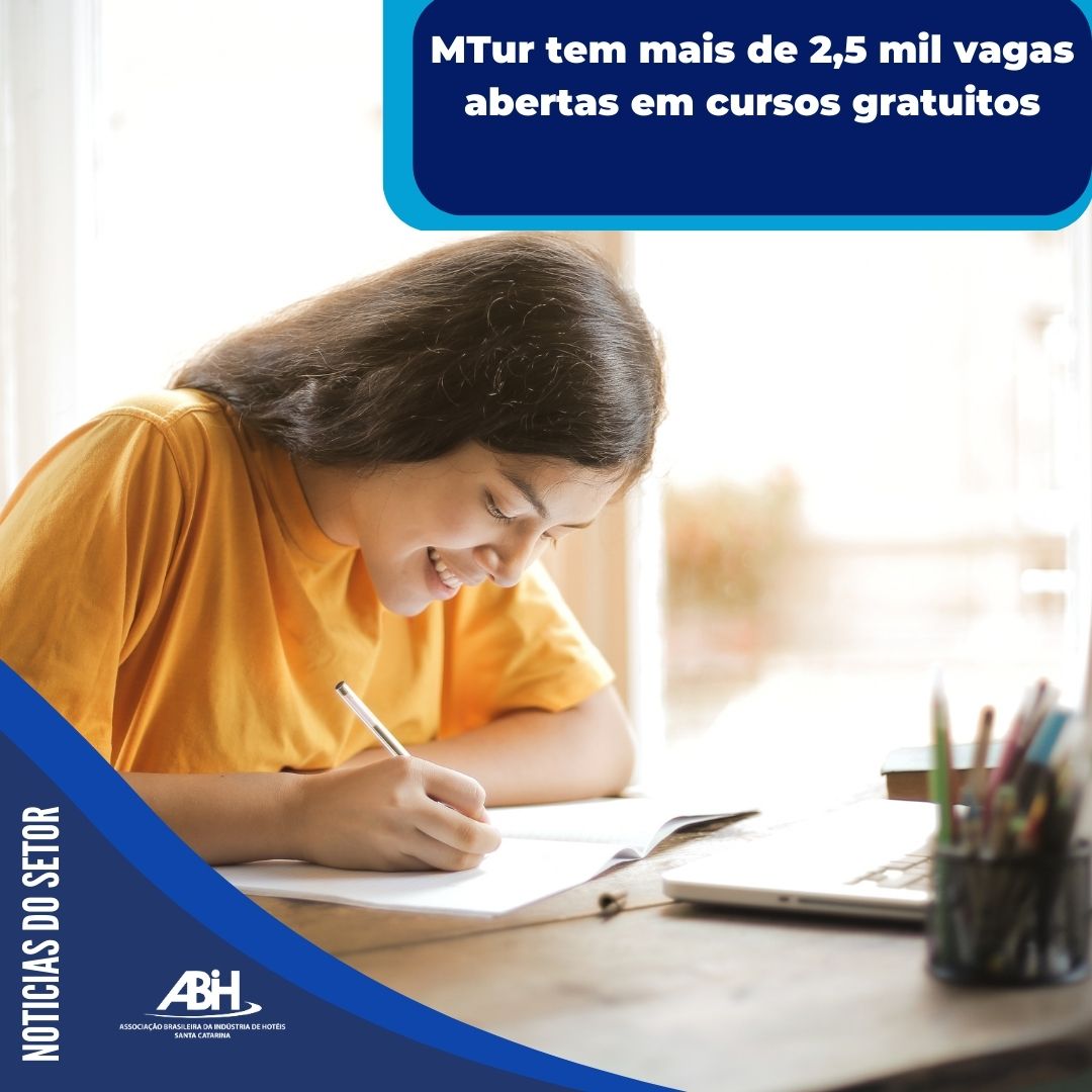 MTur tem mais de 2,5 mil vagas abertas em cursos gratuitos