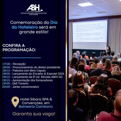 Comemoração do Dia do Hoteleiro será em grande estilo!