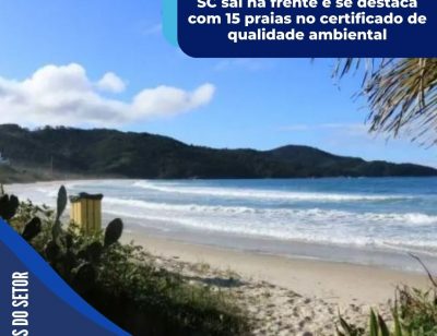 SC sai na frente e se destaca com 15 praias no certificado de qualidade ambiental