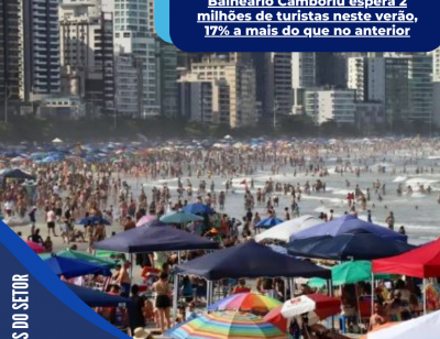 Balneário Camboriú espera 2 milhões de turistas neste verão, 17% a mais do que no anterior