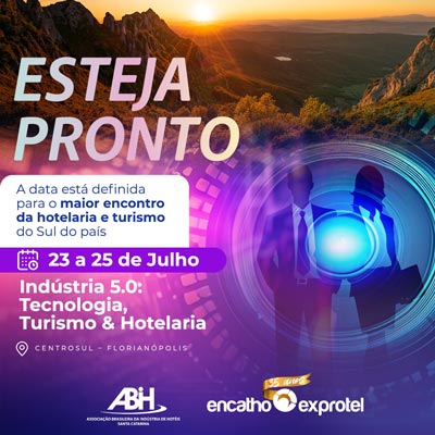 lançamento encatho e exprotel dia do hoteleiro abih-sc