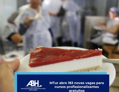 MTur abre 183 novas vagas para cursos profissionalizantes gratuitos