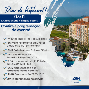 Dia do hoteleiro programação ABIH-SC
