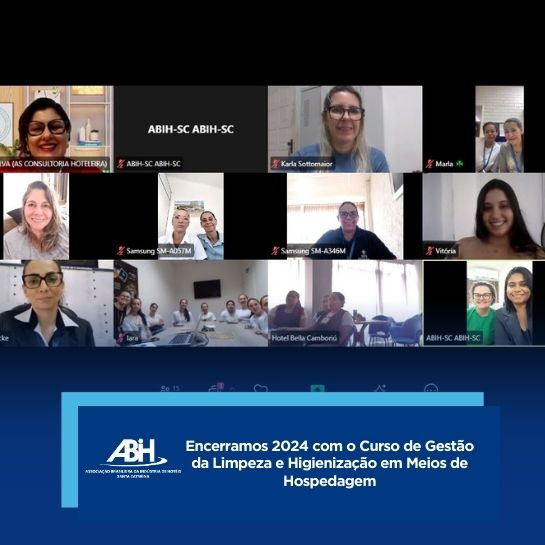 Encerramos 2024 com o Curso de Gestão da Limpeza e Higienização em Meios de Hospedagem