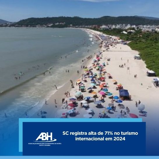 SC registra alta de 71% no turismo internacional em 2024