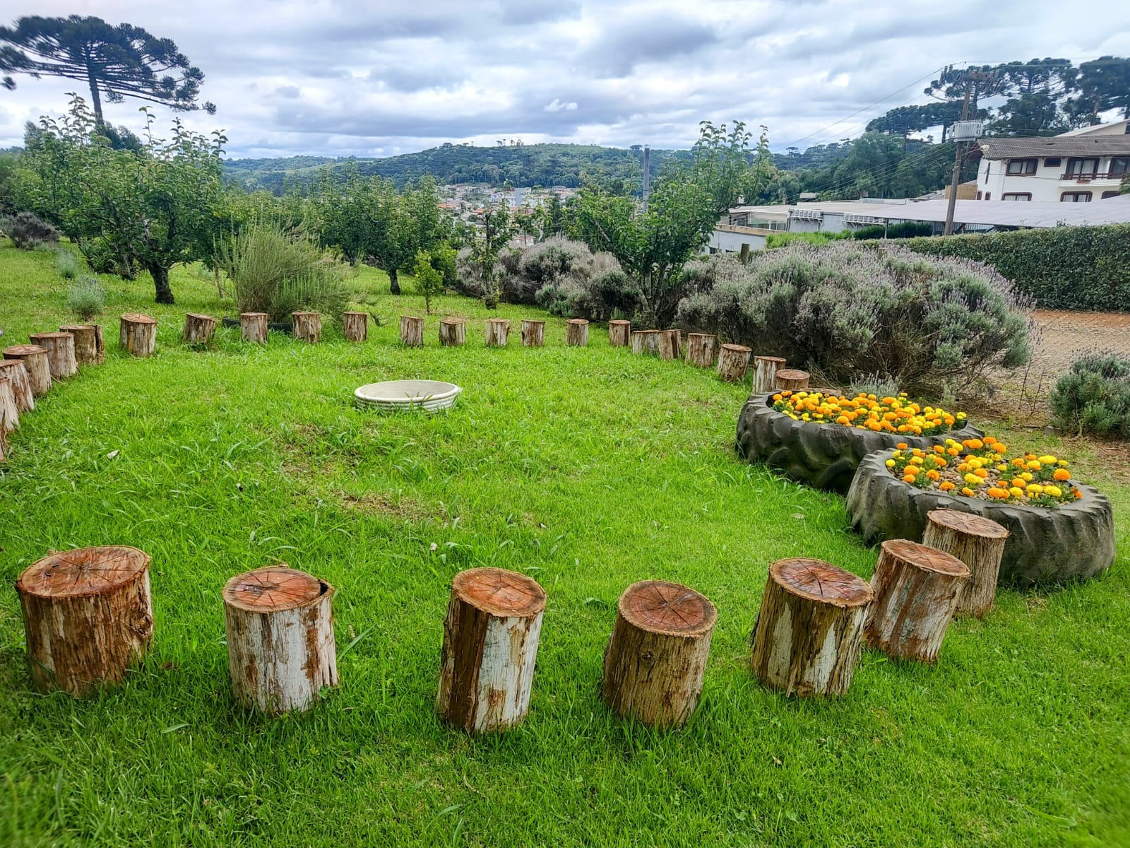 horta do spa vitallis anexa ao hotel renar em Fraiburgo