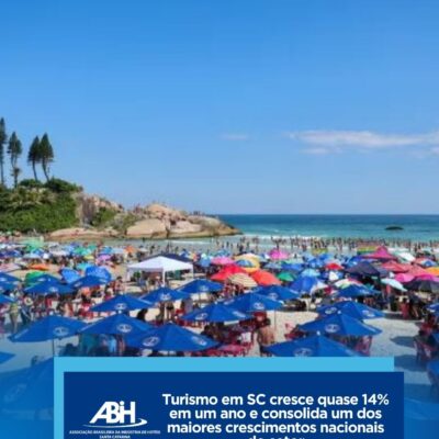 Turismo em SC cresce quase 14% em um ano e consolida um dos maiores crescimentos nacionais do setor