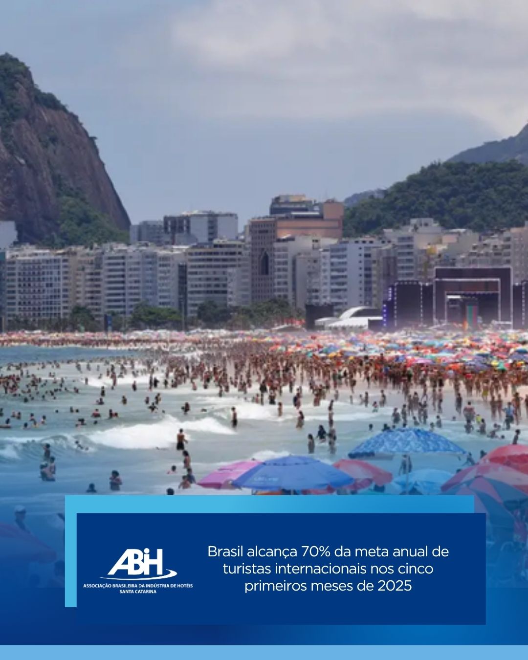 Brasil alcança 70% da meta anual de turistas internacionais nos cinco primeiros meses de 2025