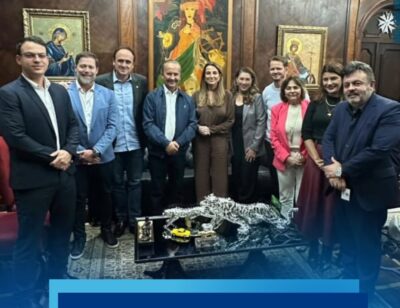 Margot Rosenbrock representou a hotelaria em visita ao Governador Jorginho Mello