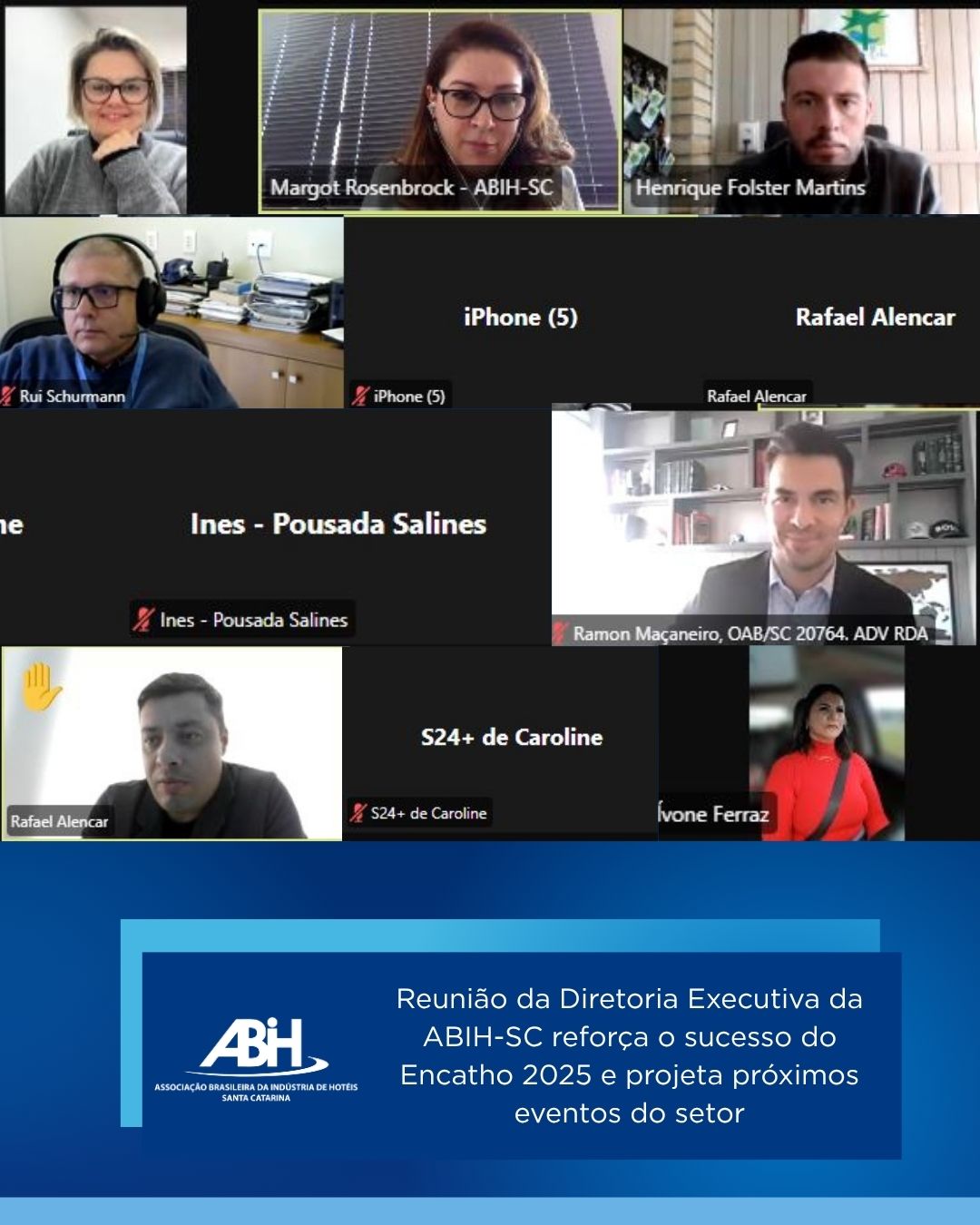 Reunião da Diretoria Executiva da ABIH-SC reforça o sucesso do Encatho 2025 e projeta próximos eventos do setor (1)