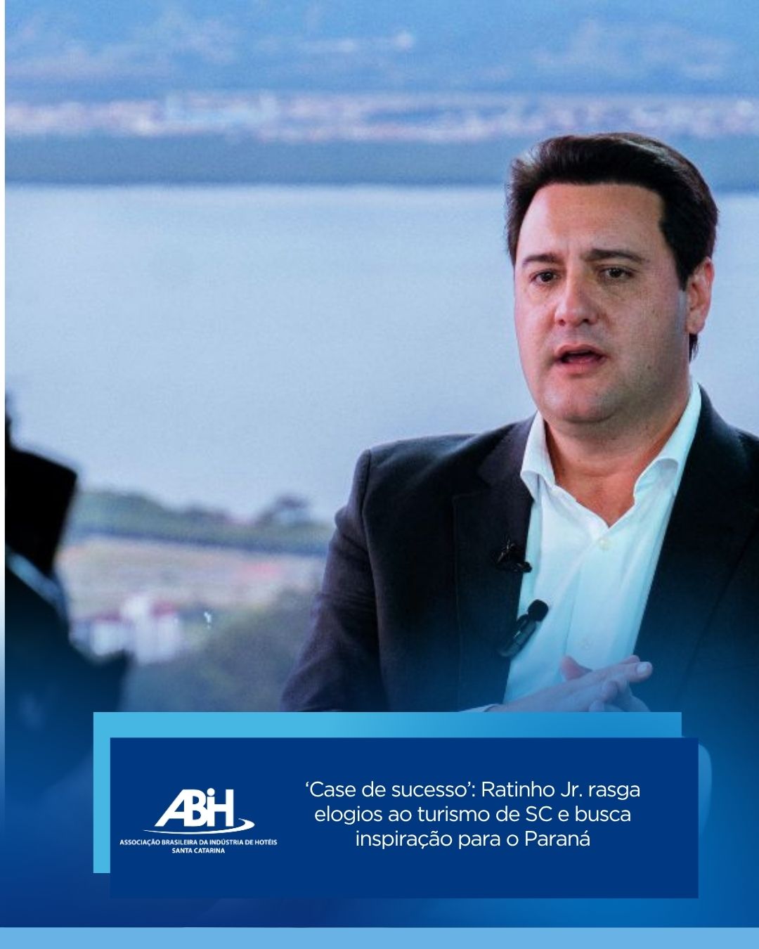 ‘Case de sucesso’ Ratinho Jr. rasga elogios ao turismo de SC e busca inspiração para o Paraná