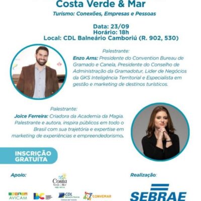 SebraeSC promove 1º Seminário de Turismo da Costa Verde & Mar em Balneário Camboriú