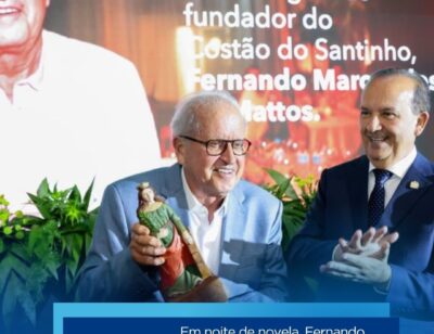 Em noite de novela, Fernando Marcondes recebe homenagem do governo de SC por sua contribuição ao turismo catarinense