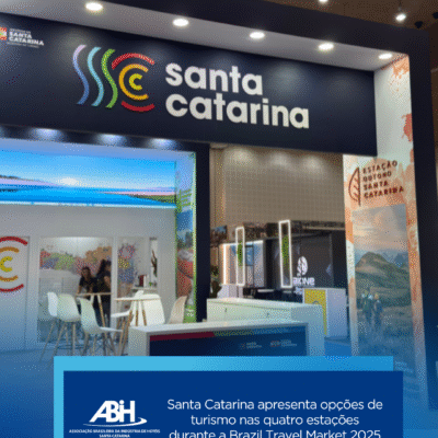 Santa Catarina apresenta opções de turismo nas quatro estações durante a Brazil Travel Market 2025