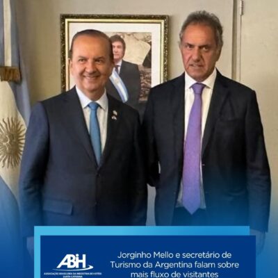 Jorginho Mello e secretário de Turismo da Argentina falam sobre mais fluxo de visitantes
