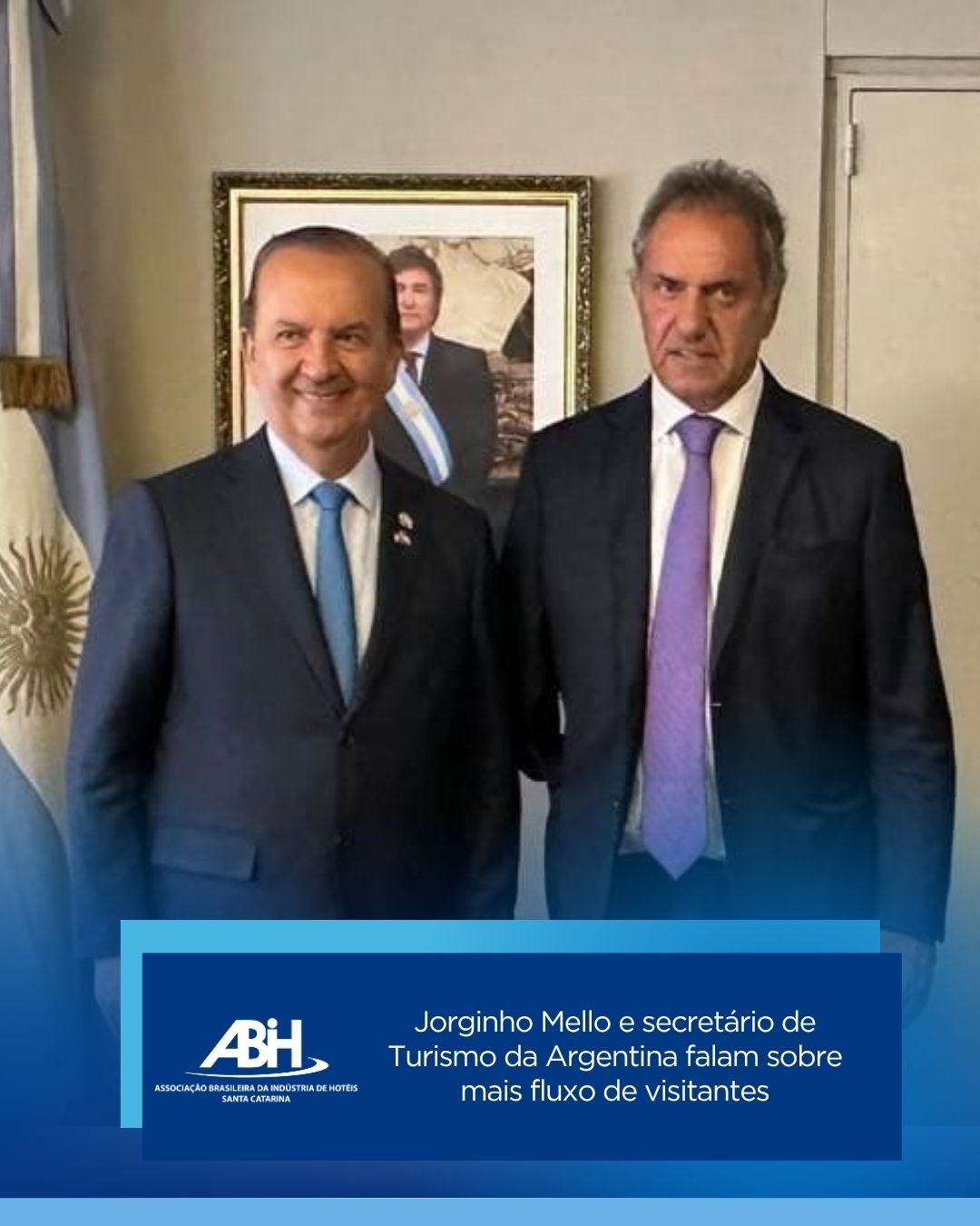Jorginho Mello e secretário de Turismo da Argentina falam sobre mais fluxo de visitantes