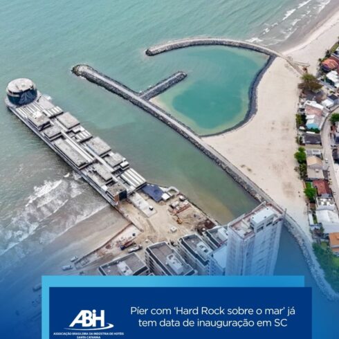 Píer com ‘Hard Rock sobre o mar’ já tem data de inauguração em SC