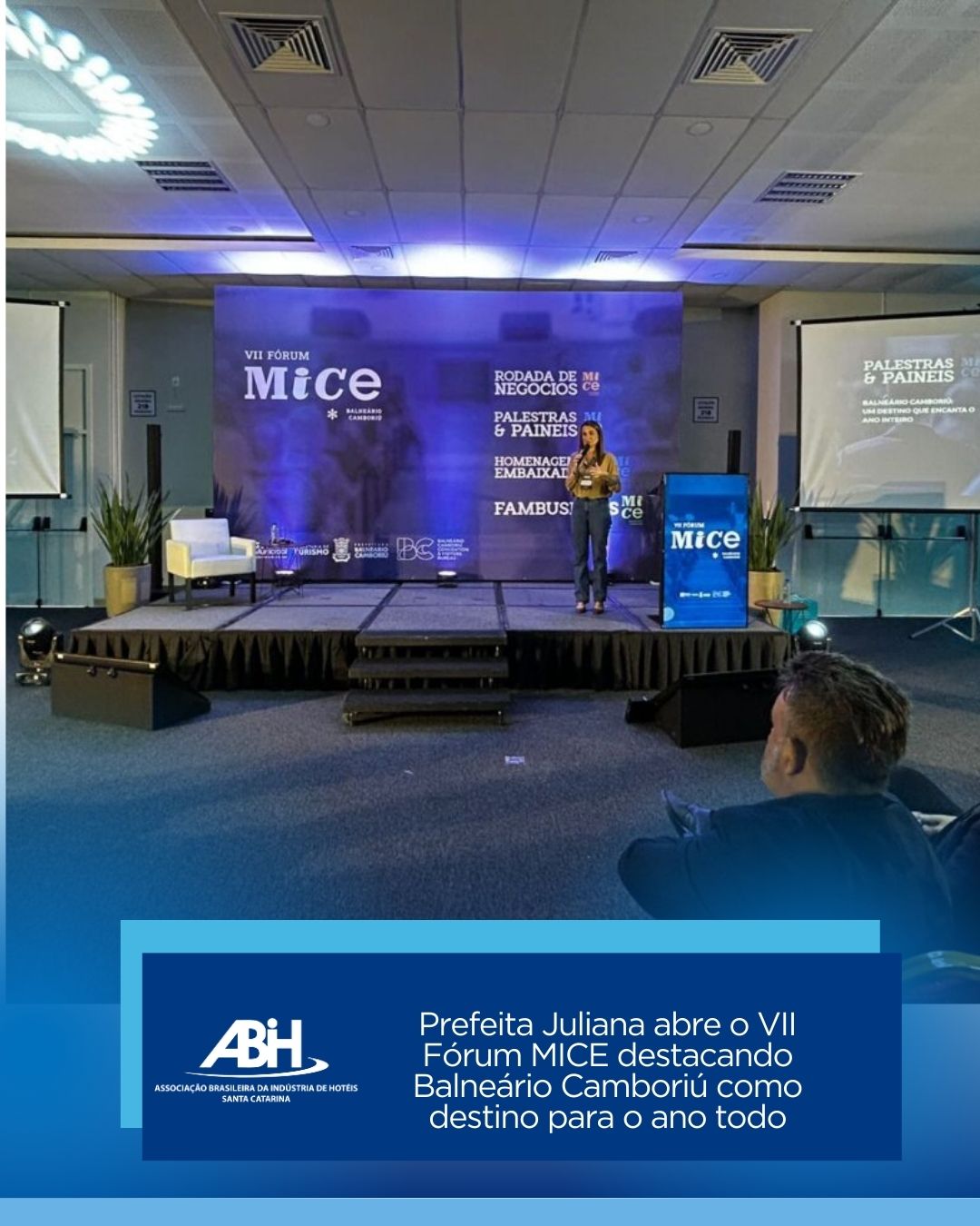 Prefeita Juliana abre o VII Fórum MICE destacando Balneário Camboriú como destino para o ano todo