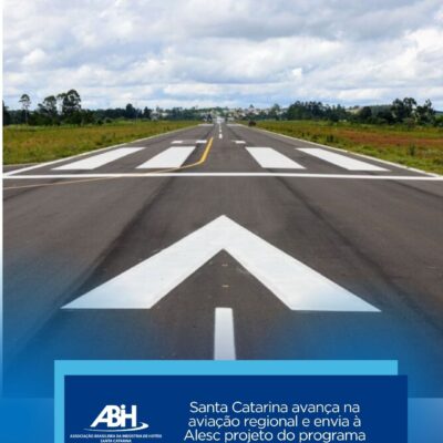 Santa Catarina avança na aviação regional e envia à Alesc projeto do programa VOA + SC