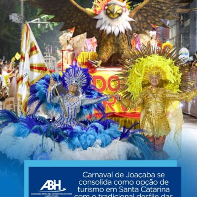 Carnaval de Joaçaba se consolida como opção de turismo em Santa Catarina com o tradicional desfile das escolas de samba