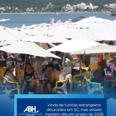 Vinda de turistas estrangeiros desacelera em SC, mas estado mantém alta em janeiro de 2026