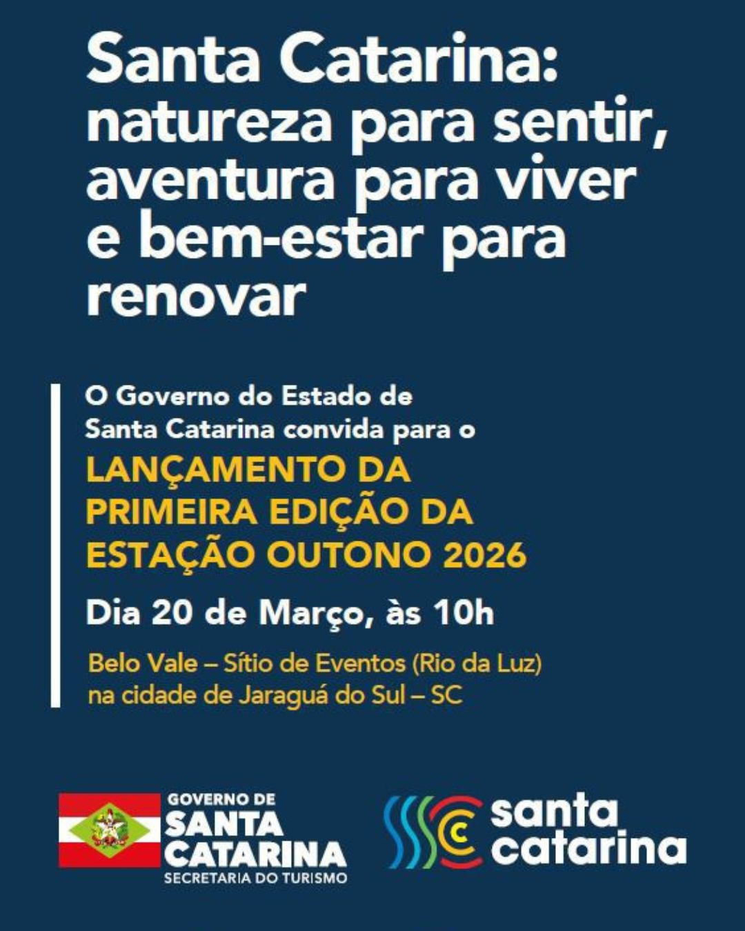 lançamento estação outono setur sc