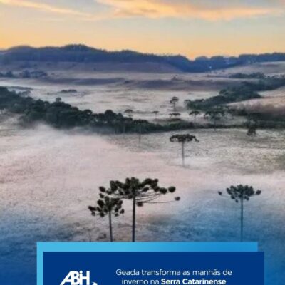 Geada transforma as manhãs de inverno na Serra Catarinense
