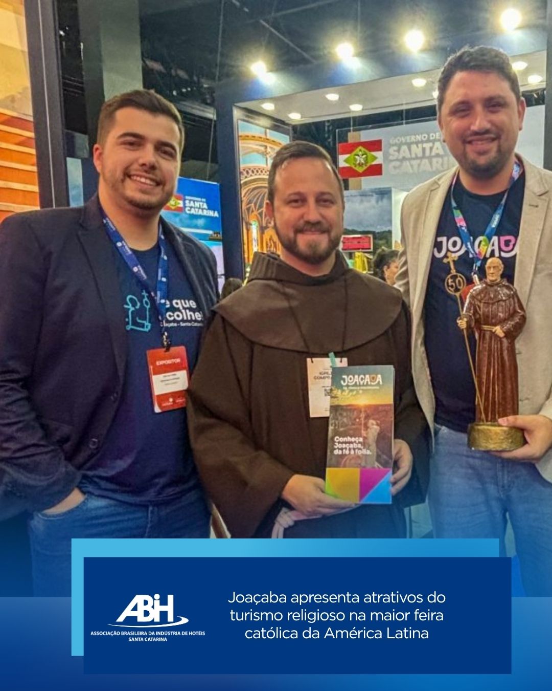 Joaçaba apresenta atrativos do turismo religioso na maior feira católica da América Latina