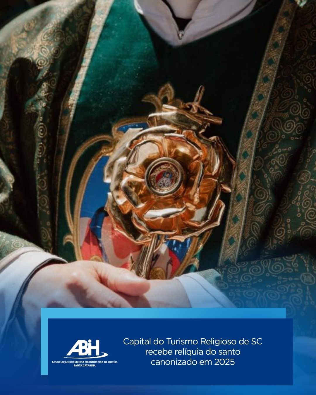 Capital do Turismo Religioso de SC recebe relíquia do santo canonizado em 2025