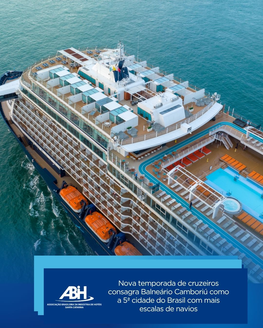 Nova temporada de cruzeiros consagra Balneário Camboriú como a 5ª cidade do Brasil com mais escalas de navios