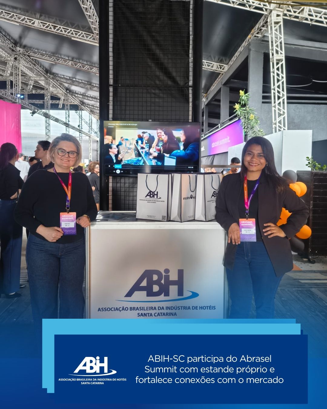 ABIH-SC participa do Abrasel Summit com estande próprio e fortalece conexões com o mercado