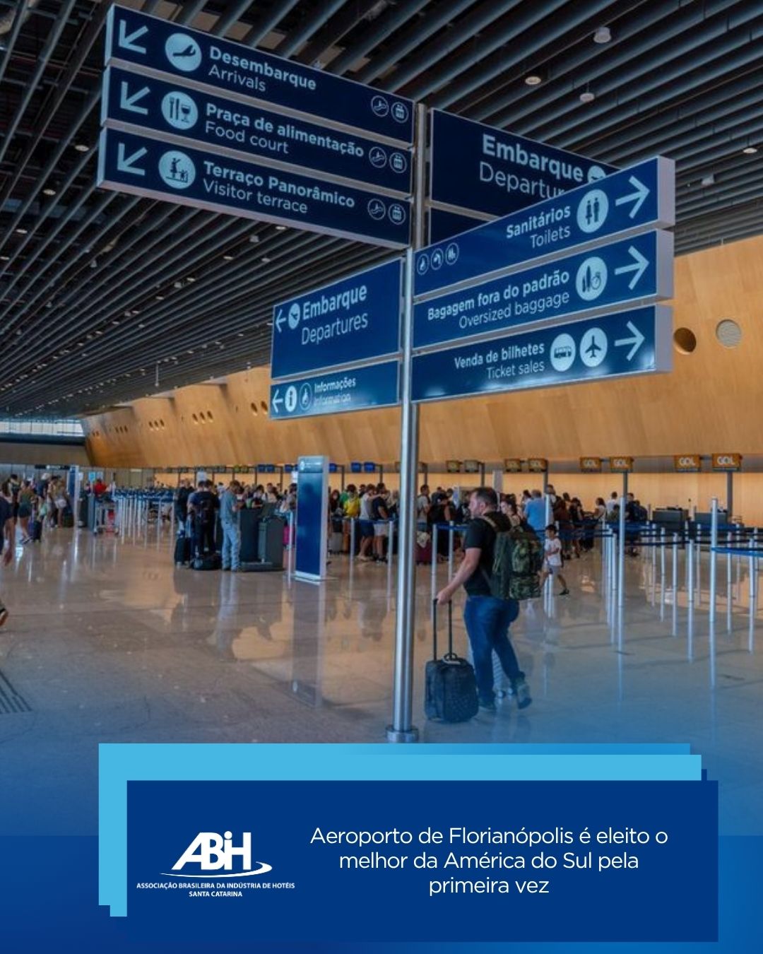 Aeroporto de Florianópolis é eleito o melhor da América do Sul pela primeira vez Aeroporto de Florianópolis é eleito o melhor da América do Sul pela primeira vez