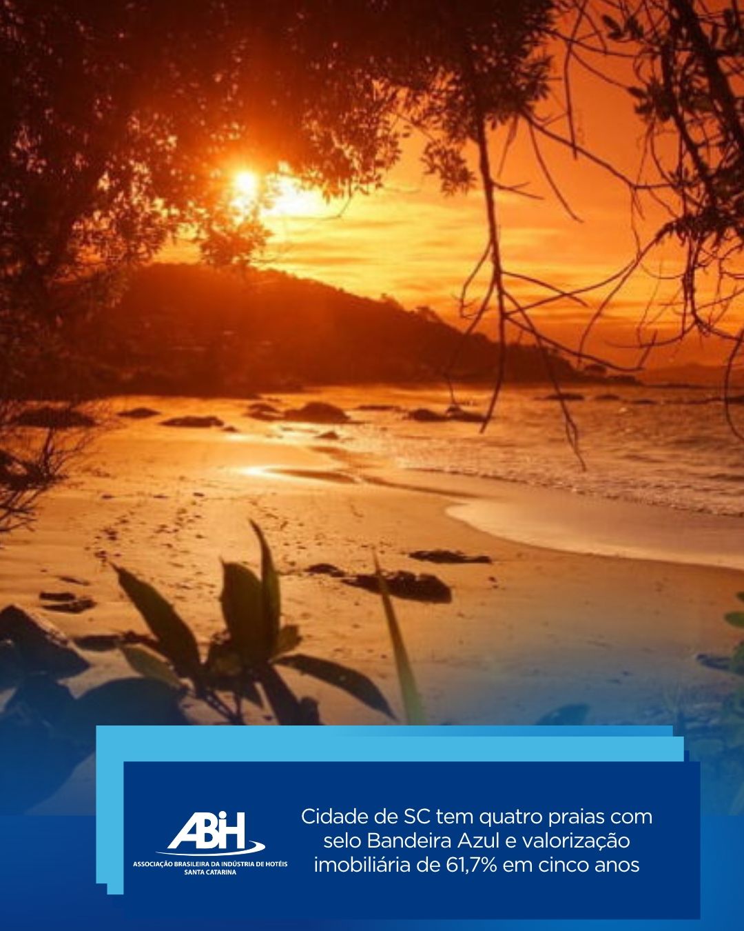 Cidade de SC tem quatro praias com selo Bandeira Azul e valorização imobiliária de 61,7% em cinco anos