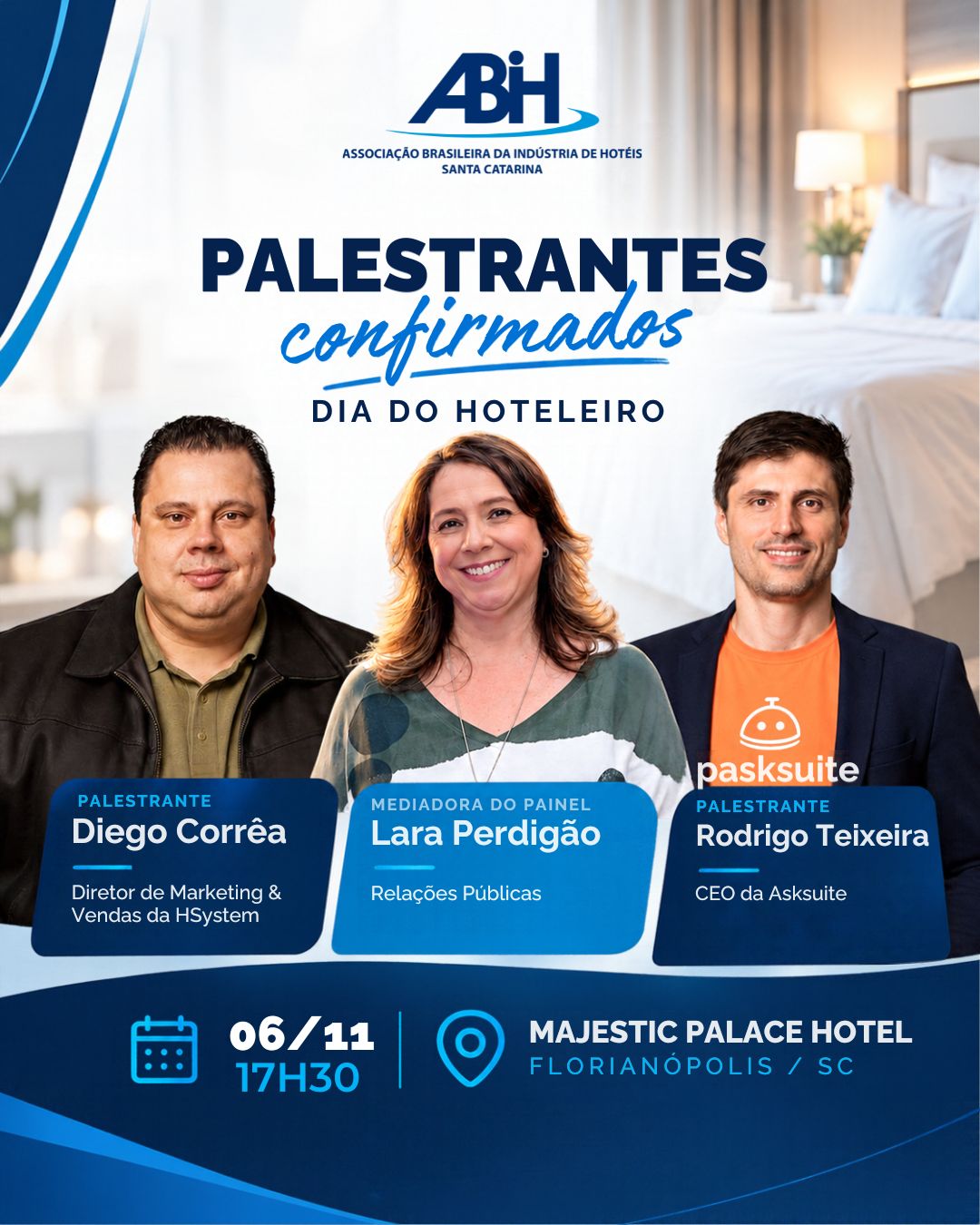 Palestrantes dia do hoteleiro